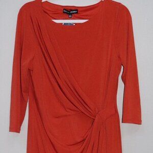 Catherine Malandrino Draped front sheath dress in Paprika Size L